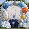 7Pcs Astronaut Rocket Balloons/Outer Space Birthday Party Decor with 4D