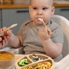 Baby Bamboo Suction Plate, Bowl and Spoon Set, Wooden Feeding