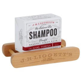 J.R.LIGGETT’S All-Natural Shampoo Bar - 2 Original Formula Shampoo Bars and A Solid Wood Shelf-Prolongs the Life of Your Shampoo Bar - Nourish Follicles with Antioxidants and Vitamins - Sulfate-Free