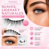 2 Pares Pestañas Magnéticas Natural Reutilizables +aplicador