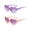 OZPYKAE Girl Heart Flower Sunglasses,Heart Shaped Cute Glasses UV 400