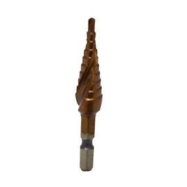 Takagi Earth Man SDT-4 Spiral Step Drill, Cobalt Cobalt-Coated φ0.1 - 0.5 inches (3 - 12 mm), 10 Steps