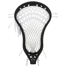 StringKing Men’s Mark 2A Attack Lacrosse Head Strung with Type 5X Mesh (Black/White)