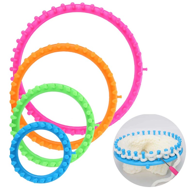Circle Round Knitting Looms Set Craft Kit Tool with Hook