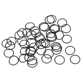sourcing map Fluororubber O-Ring Sealing Ring Black 10 mm x 12 mm x 1 mm Pack of 50