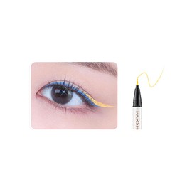 Multicolor Eyeliner Liquid Waterproof Color Eyeliner Long-Lasting Eyeliner High Adhesion, Quick Drying, Smear Resistant Glitter Liquid Eyeliner Waterproof Natural Lower Eyelashes (07# Cream Yellow)