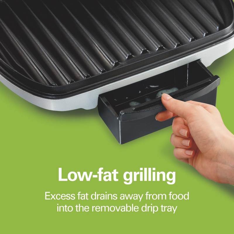 Hamilton Beach Electric Indoor Grill, 6-Serving, Large 90 sq. in.