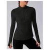 SOLY HUX Women's Half Zip Workout Tops Mock Neck Long