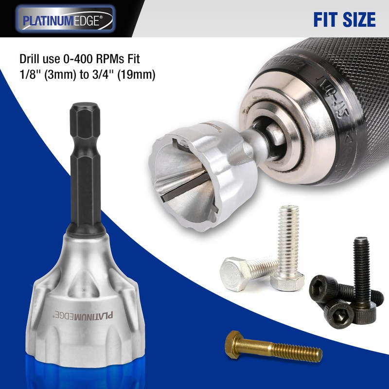 PLATINUMEDGE Deburring External Chamfer Tool, YG8 Carbide Blade, Deburring Drill
