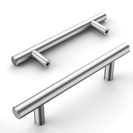 Amerdeco Pack of 12 Furniture Handles, Stainless Steel, Brushed Nickel, Kitchen Handles, 96 mm Hole Spacing, Drawer Handles, Zinc Alloy Drawer Handles, Handles for Kitchen Cabinets, Wardrobe