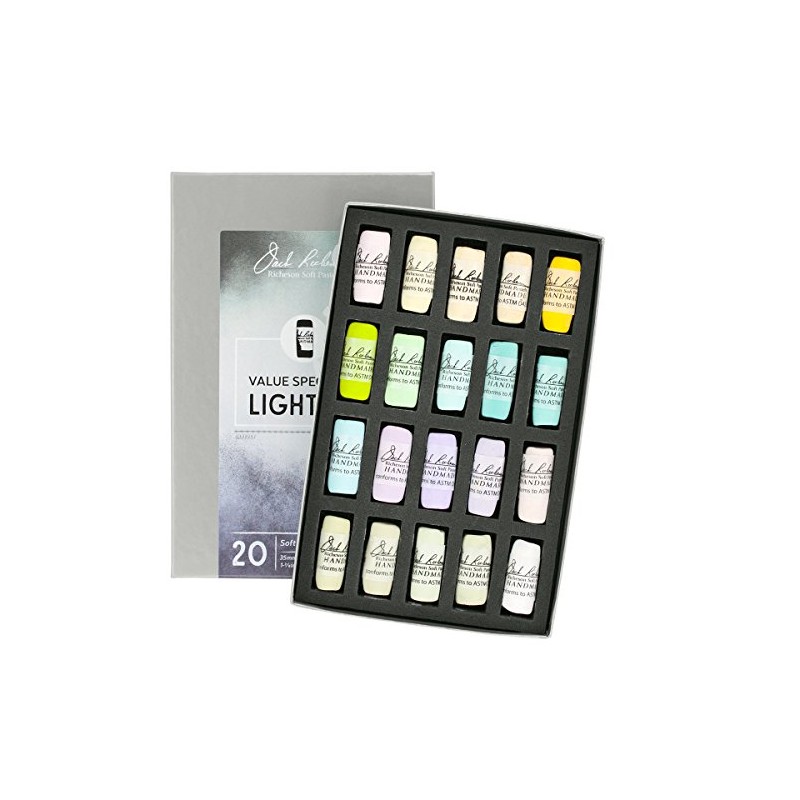 Jack Richeson Hand Rolled Soft Pastels Value Spectrum : Lights