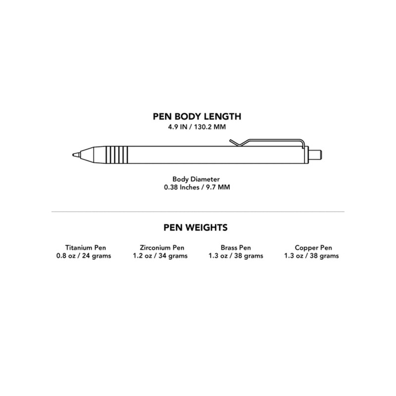 BIG IDEA DESIGN Slim Click Pen (Machined Raw)