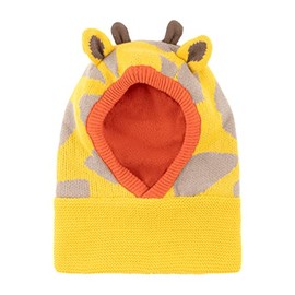 Zoocchini Baby Girls Knit Balaclava Hat and Toddler Snow Bib, Giraffe, 6-12 Months US