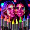 Pintura de Cara de Neón Brillante Uv Cera para Cabello