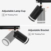 Ketom 6-Light Track Lighting Fixtures Ceiling, GU10 Black Led Ceiling