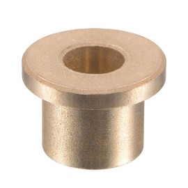 sourcing map Flange Sleeve Bearings 6mm Bore 10mm OD 10mm Length 14mm Flange Dia 2mm Flange Thickness Sintered Bronze Self-Lubricating Bushing 4pcs