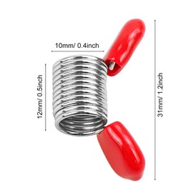 Krijues 10Pcs Bead Stopper,10 Large Bead Stopper for Jewelry Making,Bead Clamps for Jewelry Making to Prevent Beads from Falling(Red)