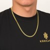 KRKC&CO 3/4/5 Gold Chain Men's Necklace 18K Gold Plated/White Gold,