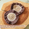 Cotton Crotchet Ruffled Flower Coaster Set (Warm Mocha)