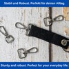 Snap Hook with Screw Clasp, 6 Pieces, 13 mm D-Ring