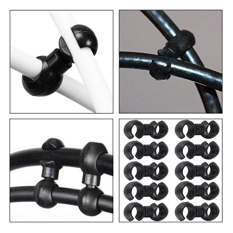 Saipe 10 Pcs Bike Cable Clasps Bicycle Rotatable S-Hook Clips