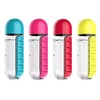 Macabolo 2 in 1 Portable Water Bottle with Pill Box