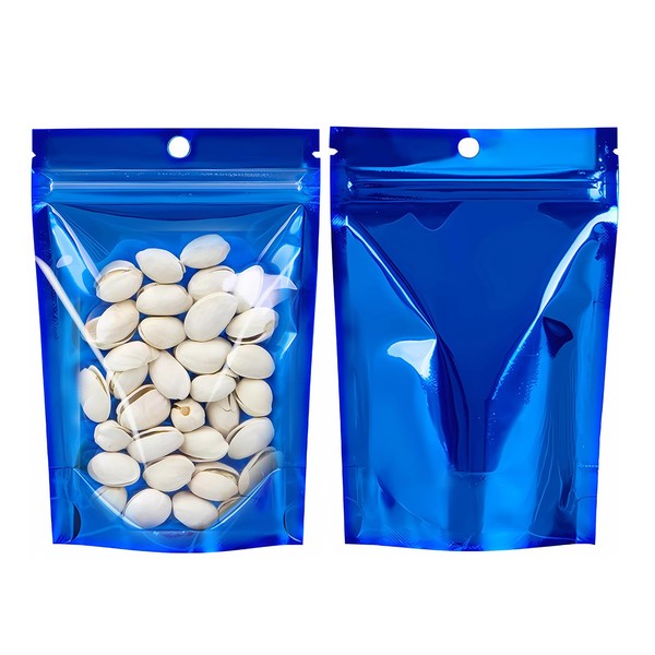 100 PCS Smell Proof Mylar Bags, Resealable Packaging Sealable Bags