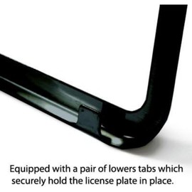 Au-TOMOTIVE GOLD, INC. Blank 2-Hole Thin Stainless Steel License Plate Frame (Rugged Black)