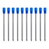 Blue Ink Refills (10 Pcs), Replaceable Pen Refills, 2.75 inch