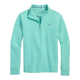 vineyard vines Boys' Saltwater Quarter-Zip, Sea Blue
