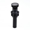 Bathroom Sink Drain with Overflow: Matte Black Bathroom Sink Drain