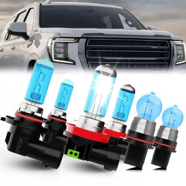 QIPEIZSP Compatible With GMC Yukon XL 2015 2016 2017 2018 2019 Lights Headlight Bulbs, 9005/HB3/H10 High Beam + H11/H8/H9 Low Beams + PSX26W Fog Light Bulbs, 6 Pack