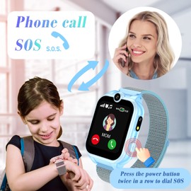 Kids Smart Watch Girls Boys, Gifts for 4-10 Years Old Dual Camera Touchscreen Smart Watch for Kids with Phone Call SOS 18 Games Music Video Alarm Clock Flashlight Educational Toys Birthday Gifts