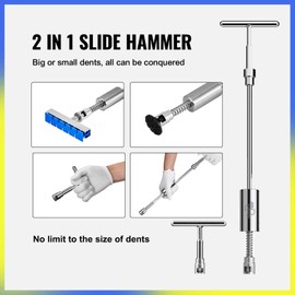 Super PDR Car Dent Puller Auto Body Ding Repair Dent Removal Tools Paintless Dent Removal Kit with Bridge Puller Slide Hammer T-Bar for Car Dent Remover and Motorcycle Surface Repair