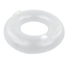 LED Inflatable Swim Ring with 2 Handles Transparent Swimming Floating