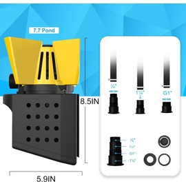 QIOMALA Pond Pump, 3500 GPH 200 W Submersible Water Pump with 2 Hose Adapters, 33 FT Power Cord, Check Valve, Filter Bag for Outdoor, Garden Ponds, Waterfalls, Fountains, Yellow