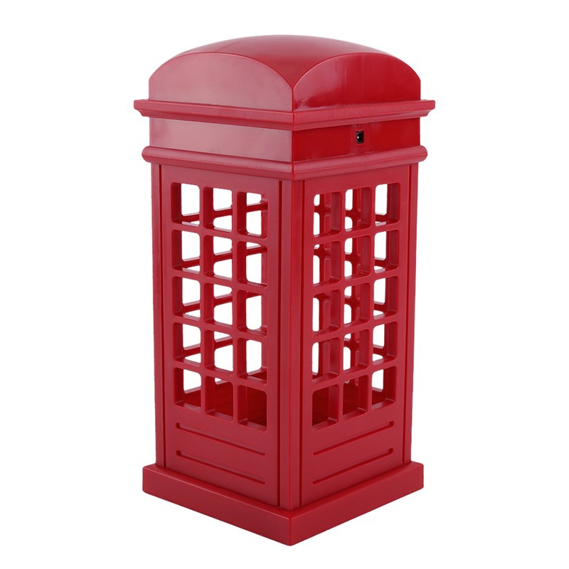 Creative Retro Classic Telephone Booth Night Light Touch Sensor Dimmable
