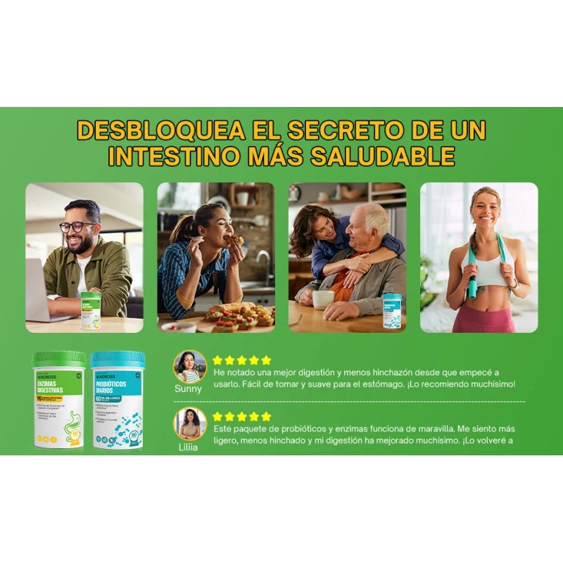 Windboss Enzimas Digestivas Y Probioticos 60+60 Caps Sabor S