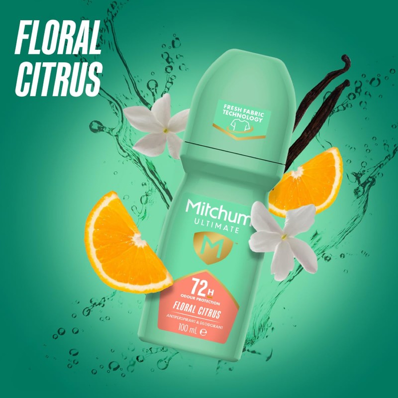 Mitchum Women's Mitchum Ultimate 72H Roll-on Floral Citrus