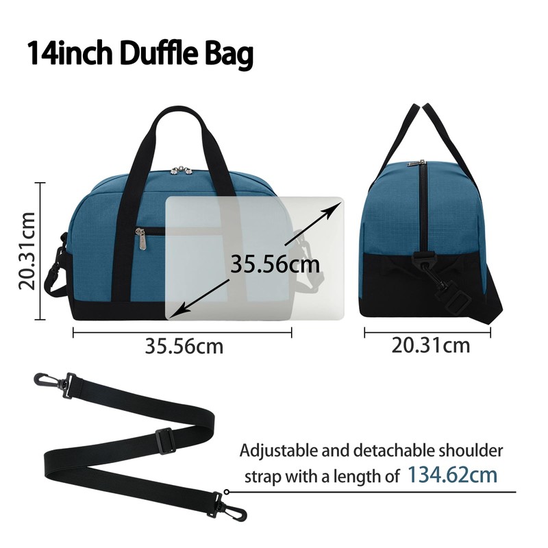 Small Duffle Bag 14 inch Carry On Mini Duffel Bag