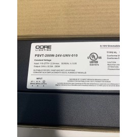 Core Lighting PSVT-200W-24V-UNV-010 0-10V DIMMABLE LED DRIVER