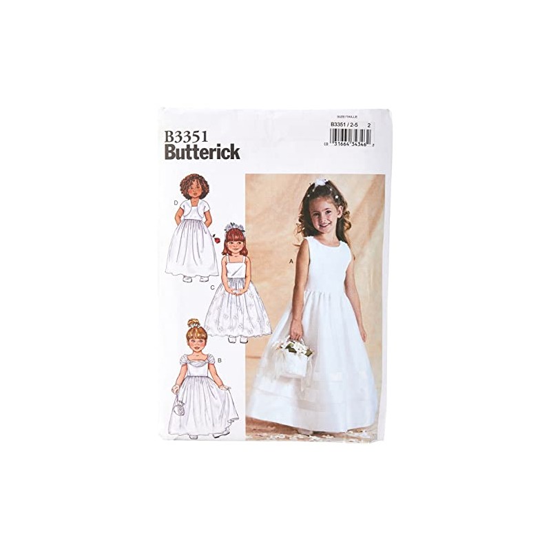 Butterick Patterns B3351 Children's/Girls' Jacket & Dress, Size 2-3-4-5