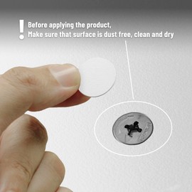 Furndiy 15mm 60 Pcs White Self-adhesive Screw Cover Caps - Screw Hiding - Screw Hole Cover Caps - Nail Cover - Screw Hole Stickers (60, White, 0.59inch/15mm)