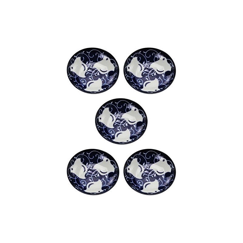 Mino Ware 145095 (5) Small Plates, Set of 5, Arabesque