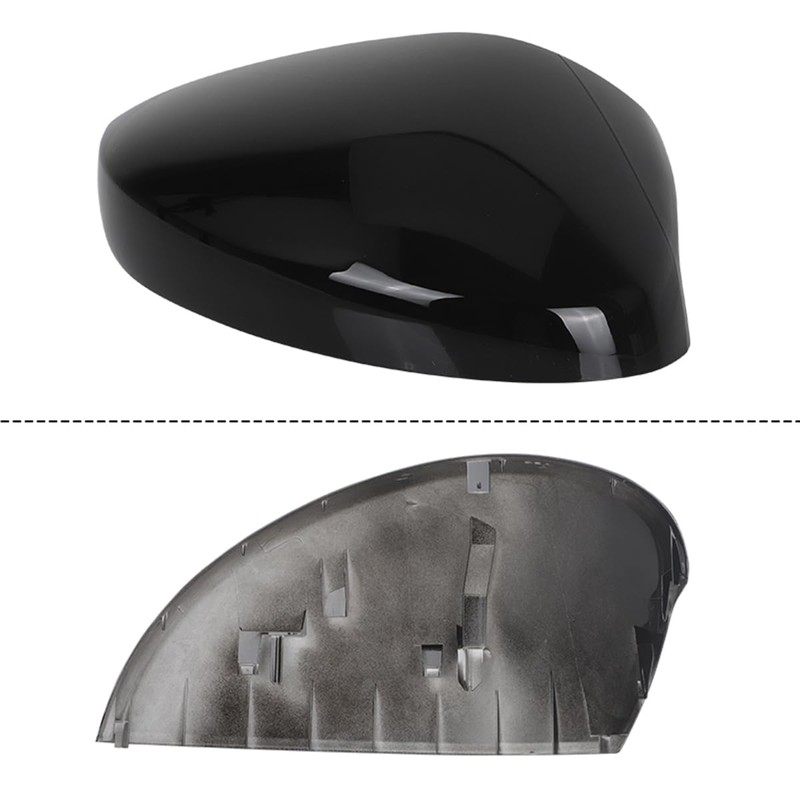 RACBOX Glossy Black Passenger Side Mirror Cover Rearview Mirror Cap