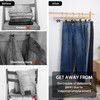 Nature Smile Deluxe Wooden Pants Hangers,Solid Rubber Wood Jeans Skirt