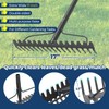 Garden Rake, 17" Extra Wide Double-Sided Head, 63" Heavy Duty