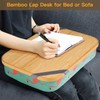 Mayjoy Bamboo Lap Desk with Storage, Cover Removable Lap Desk