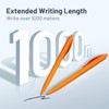 Wiaziert BallPoint Pens, 100 Pack (BLACK Ink),Bulk Pens, Orange Barrel,Click