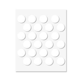 White Self-Adhesive Screw Hole Stickers - 24 pcs. 0.79 inch / 20 mm Peel Stick Dust Proof Tape, Water Resistance PVC Caps for Wood Cabinets, Furniture, Drawer, Wardrobe, Kitchen, Table